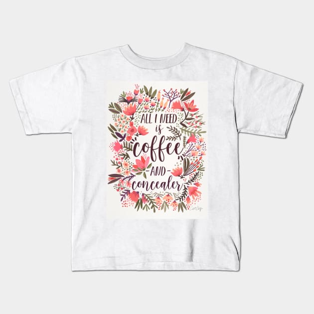 vintage coffee Kids T-Shirt by CatCoq